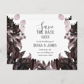Lila florales Gothic Boho Pagan Handfasting Save The Date