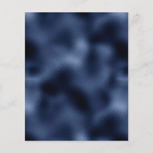 Lila florales Hochzeitsmenü für Navy Foil (Rückseite)