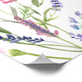 Lila florales Lavendel Brautparty Willkommen Poster (Ecke)