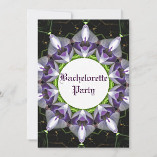Lila florales Mandala-Kaleidoskop-Kunst Einladung