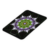 Lila florales Mandala-Kaleidoskop-Kunst Magnet (Linke Seite)