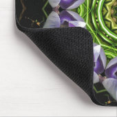 Lila florales Mandala-Kaleidoskop-Kunst Mousepad (Ecke)