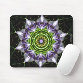 Lila florales Mandala-Kaleidoskop-Kunst Mousepad (Mit Mouse)