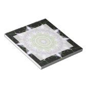 Lila florales Mandala-Kaleidoskop-Kunst Notizblock (angewinkelt)