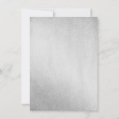 Lila florales Silver Glitzer Brautparty laden Einladung (Rückseite)