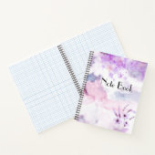Lila florales SpiralNotebook Notizblock (Innenseite)