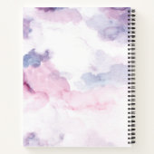 Lila florales SpiralNotebook Notizblock (Rückseite)