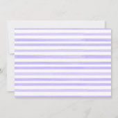 Lila florales Wappen Foto Taufe Einladung (Rückseite)