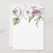 Lila Florals 21. Geburtstag Einladung (Rückseite)