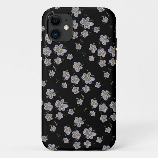 Lila Florals Computer Gezeichnet Kunst Case-Mate iPhone Hülle (Rückseite)