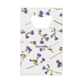 Lila Florals Geldbeutel Flaschenöffner (Vorderseite)
