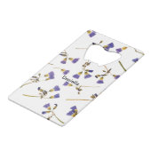 Lila Florals Geldbeutel Flaschenöffner (Rückseite Schrägansicht)