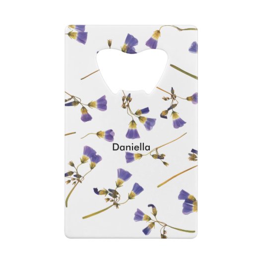 Lila Florals Geldbeutel Flaschenöffner (Rückseite)