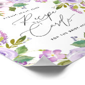 Lila Florals-Kalligrafie-Script-Rezept-Card-Zeiche Poster (Ecke)