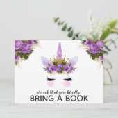 Lila Florentiner Einhorn-Prinzessin Bellinzona Einladung (Stehend Vorderseite)