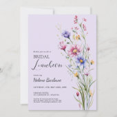 Lila Florenz Elegante Wildblume Einladung (Vorderseite)