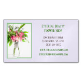 Lila Florist Magnetische Visitenkarte (Vorderseite)