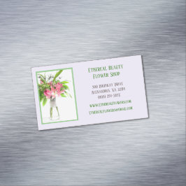 Lila Florist Magnetische Visitenkarte