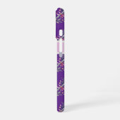 Lila Flöten-Monogramm-Name-Handyhülle iPhone 16 Hülle (Linke Seite)