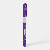 Lila Flöten-Monogramm-Name-Handyhülle iPhone 16 Hülle (Rechte Seite)