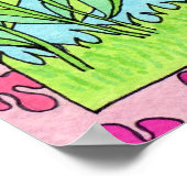 Lila Flower Bunny Poster (Ecke)