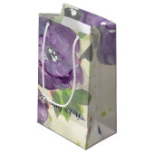 Lila Flower-Geschenktasche Kleine Geschenktüte (Vorderseite Schrägansicht)