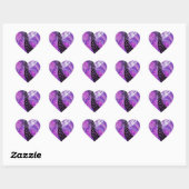 Lila Flower Giraffe II ~ Heart Sticker (Blatt)