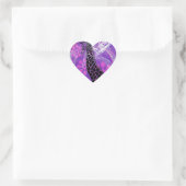 Lila Flower Giraffe II ~ Heart Sticker (Tasche)