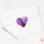 Lila Flower Giraffe II ~ Heart Sticker (Umschlag)