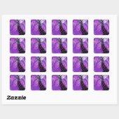 Lila Flower Giraffe II ~ Square Sticker (Blatt)