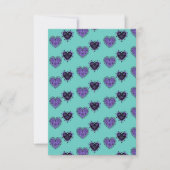 Lila Flower Hearts Karte (Vorderseite)