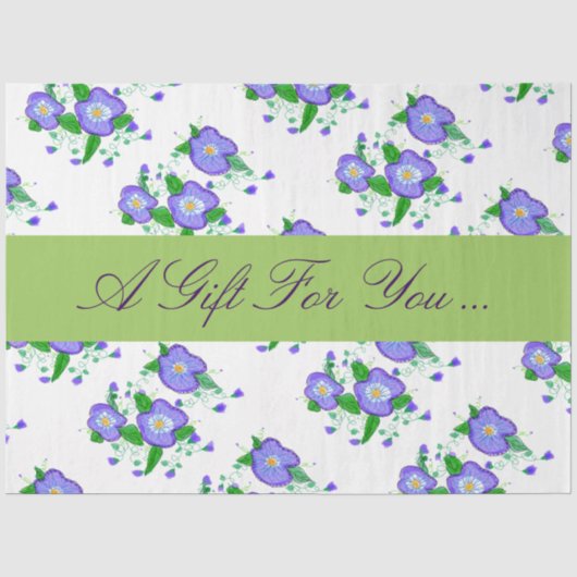 Lila Flower-Tissue Seidenpapier (Vorderseite)