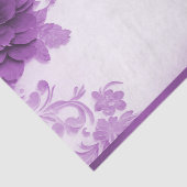 Lila Flowers Geblüht Gewebepapier Seidenpapier (Detail)