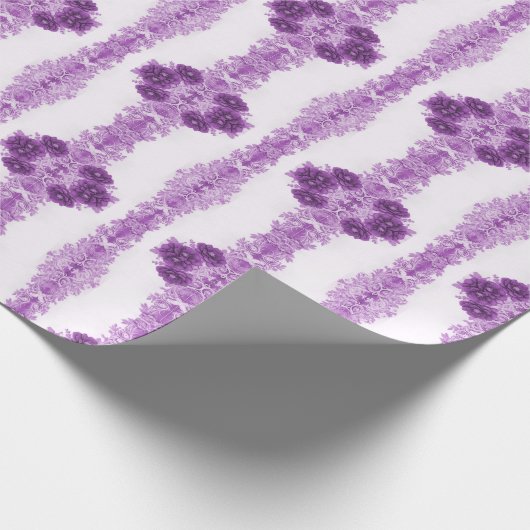 Lila Flowers Geblüht Wrapping Paper Geschenkpapier (Ecke)