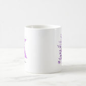 Lila Flowers Illustration for Name Tasse (Mittel)