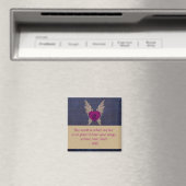 Lila Flügelherz Magnet (In Situ (Geschirrspüler))