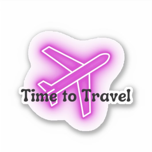 Lila Flugzeit zum Vinyl-Aufkleber Aufkleber (Vorderseite)