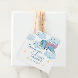 Lila Flugzeug nach oben und weg Vielen Dank Geschenkanhänger