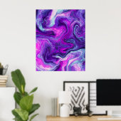 Lila Fluid Art Poster (Heimbüro)