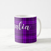lila fluoreszierender leuchtender Neon Kaffeetasse (VorderseiteRechts)