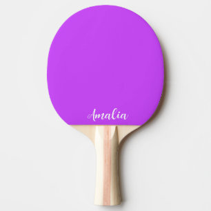 lila fluoreszierender leuchtender Neon Tischtennis Schläger