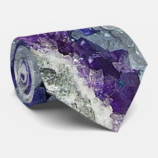 Lila Fluorit Krawatte (Gerollt)