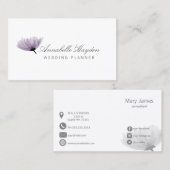 lila FLUSSBARE Visitenkarten in Aquarellfarben Visitenkarte (Vorne/Hinten)