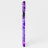 Lila, flüssige Marmorlackierung aus rosa Acryl iPhone Hülle (Rechte Seite)