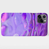 Lila, flüssige Marmorlackierung aus rosa Acryl iPhone Hülle (Rückseite (Horizontal))