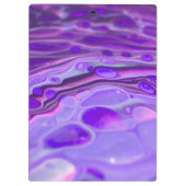 Lila, flüssige Marmorlackierung aus rosa Acryl Klemmbrett (Rückseite)