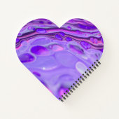 Lila, flüssige Marmorlackierung aus rosa Acryl Notizblock (Rückseite)