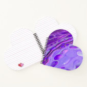 Lila, flüssige Marmorlackierung aus rosa Acryl Notizblock (Innenseite)