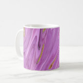 Lila Flüssigkeitsplanung Kaffeetasse (Vorderseite Links)