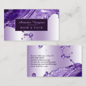 Lila Flüssigmetall Visitenkarte (Vorne/Hinten)